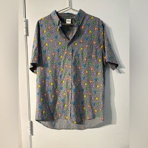 Disney Mickey Mouse Print Button Up Shirt Short Sleeve Gray Women’s XL
(363)